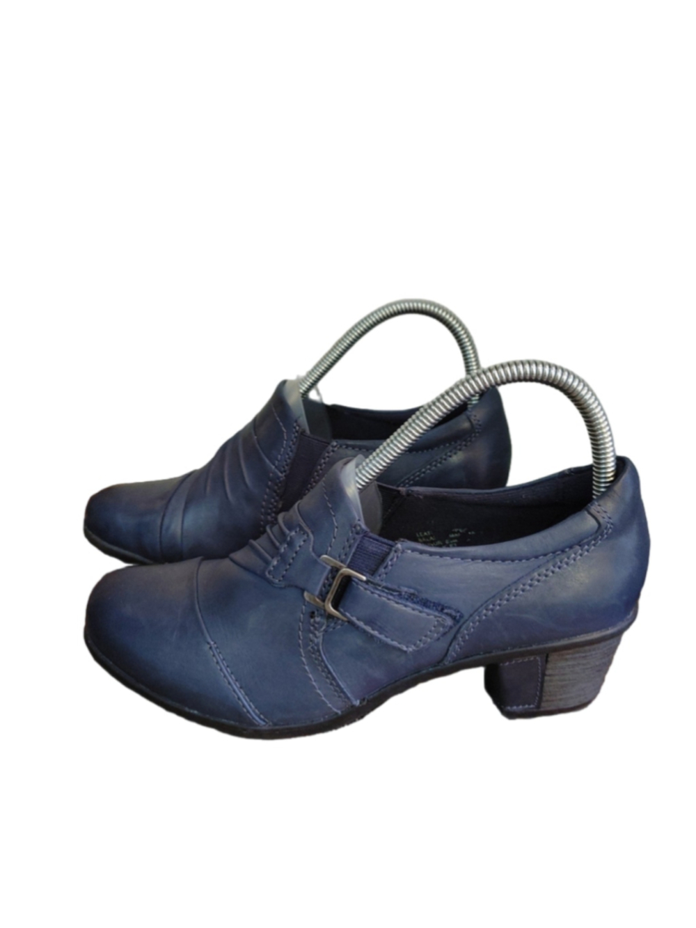 Earth Origins Monika Blue Leather Slip-Ons Size 9